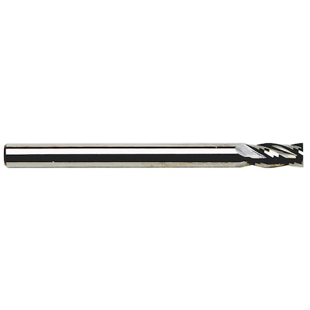 Gs Tooling 3.0mm Diameter x 3mm Shank 4-Flute Stub Length Blue Series Carbide End Mill, 5PK 101694PK